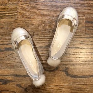 Girl’s Sonatina Gold Bunny Ballet Flat